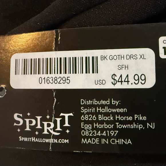 Spirit Black and White Gothic Long Sleeve Dress NWT Size XL - Picture 9 of 13